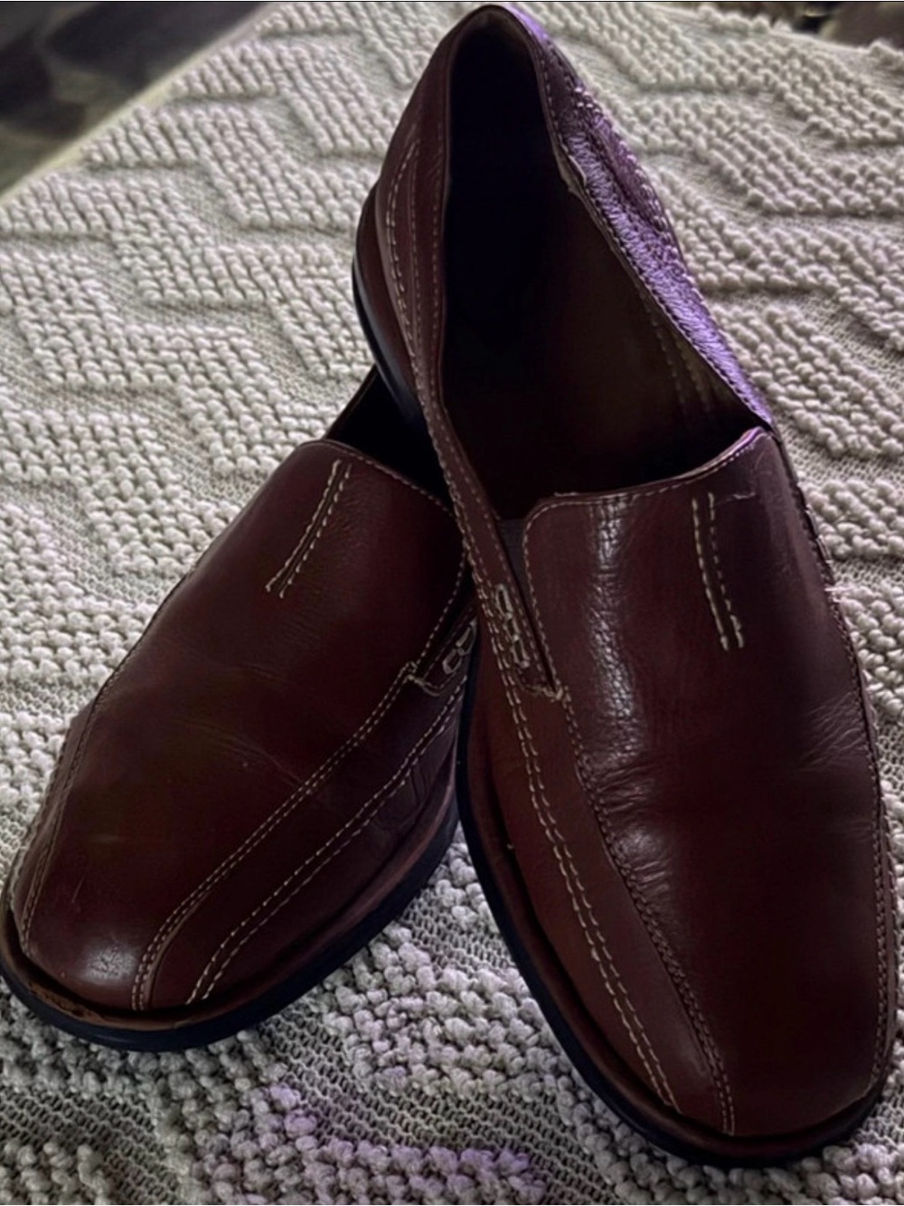 Sandro Moscoloni Comfort Walk Men’s Brown Leather Slip-On Loafers | Size 11 D
